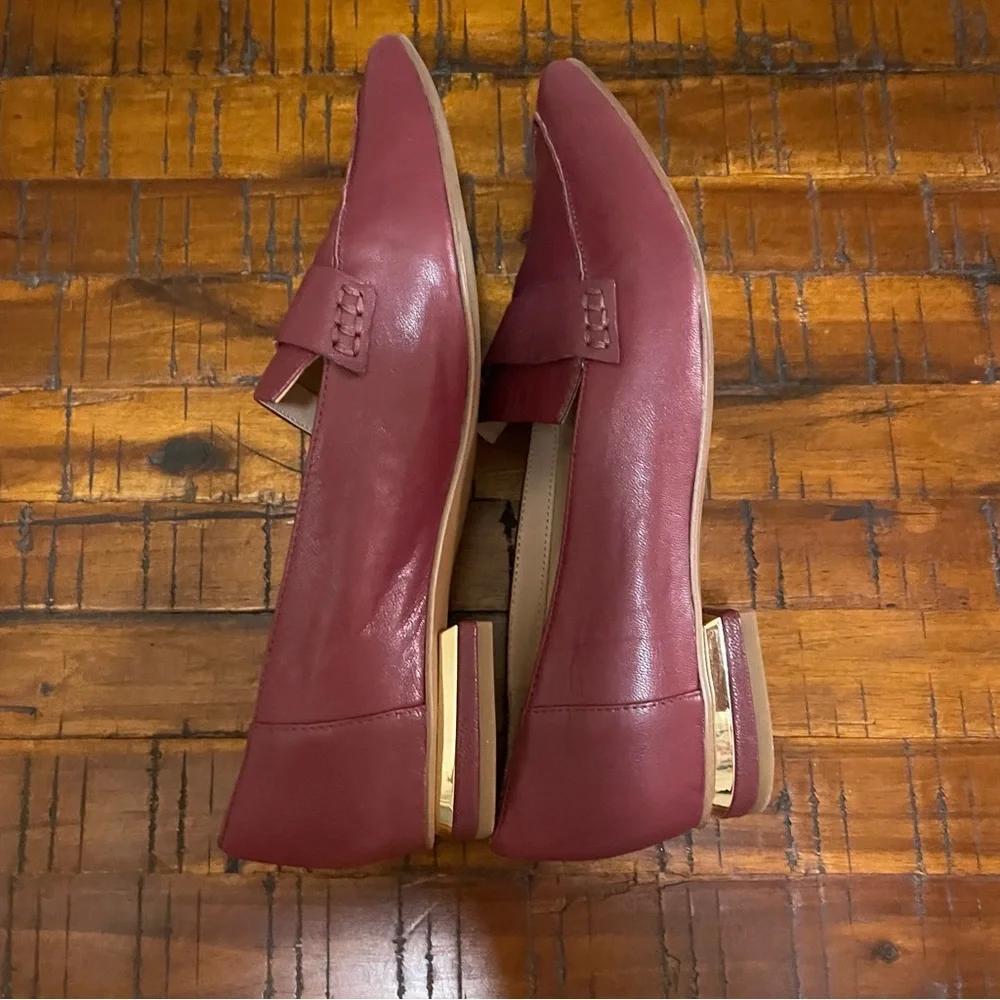 Franco Sarto Red Flats Modern Loafers - Picture 6 of 8